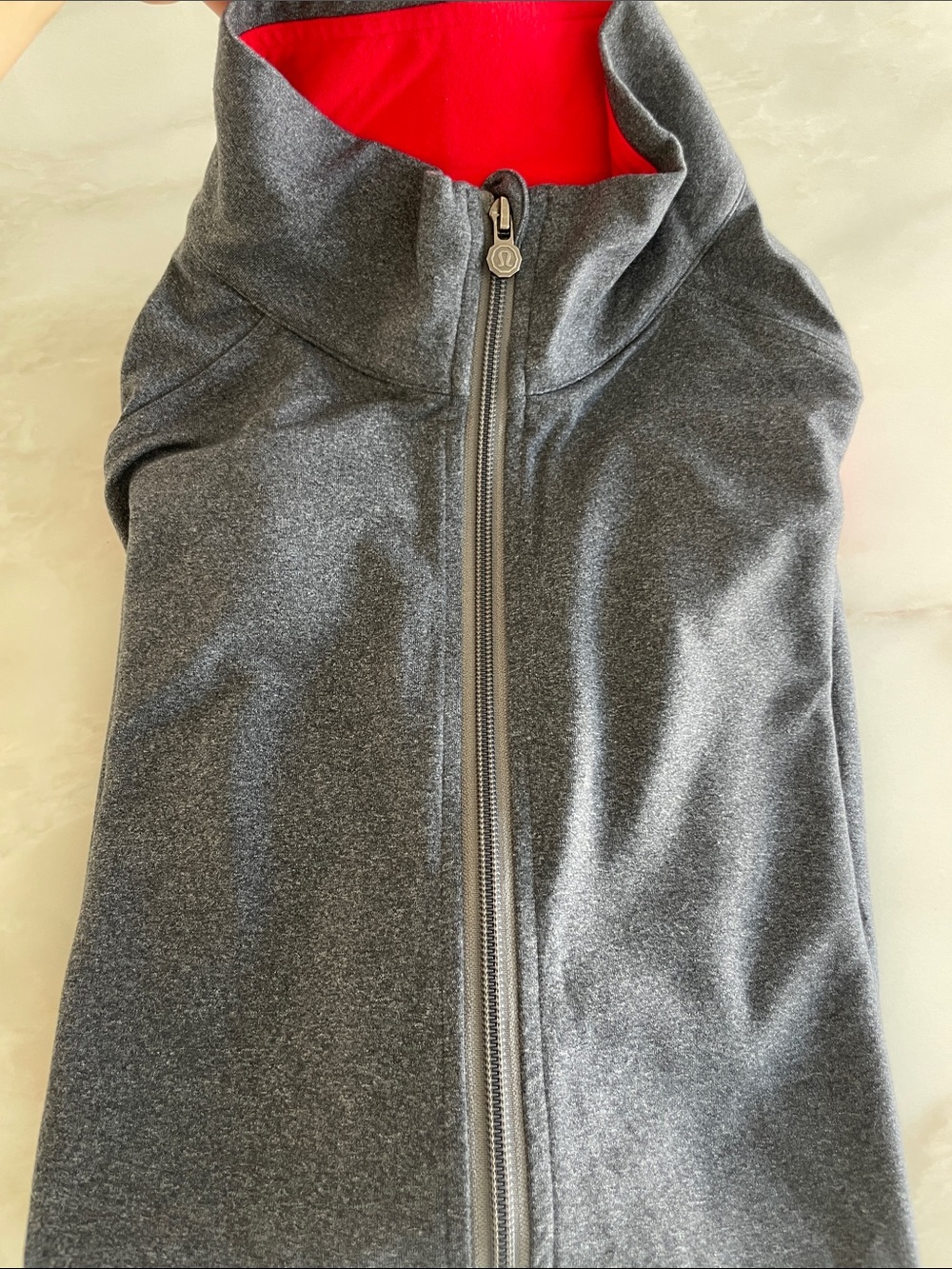 Lululemon Athletica Mens Grey Zip Front Performance Track Jacket -Size XL - Picture 3 of 4